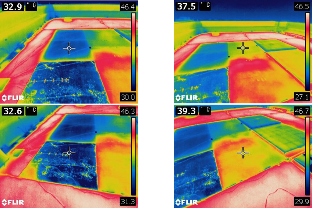 Comparing several solar paints types