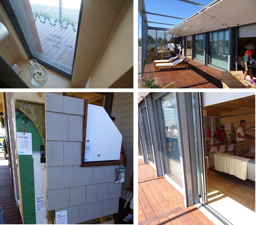The envelope of the “SURE house” is meant to be waterproof up to the of height 1.5 m